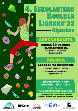 4. Eskolarteko Boulder Ligaxka’22 - GIPUZKOA