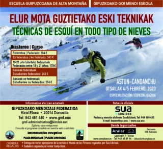Elur Mota Guztietarako Eski-Jaitsieraren Tekniken ikastaroa