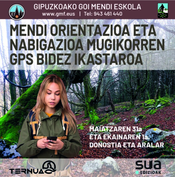 Orientación y navegación en montaña mendiante GPS del móvil