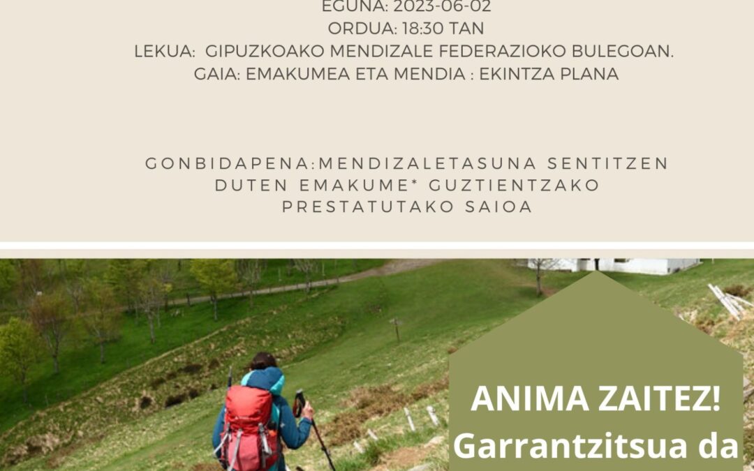 Invitación para la sesión «Igualdad y Montañismo»