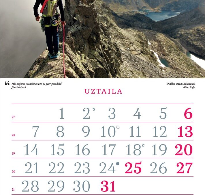 XXI CONCURSO DE FOTOGRAFÍA ACTIVIDADES DE MONTAÑA CALENDARIO 2026