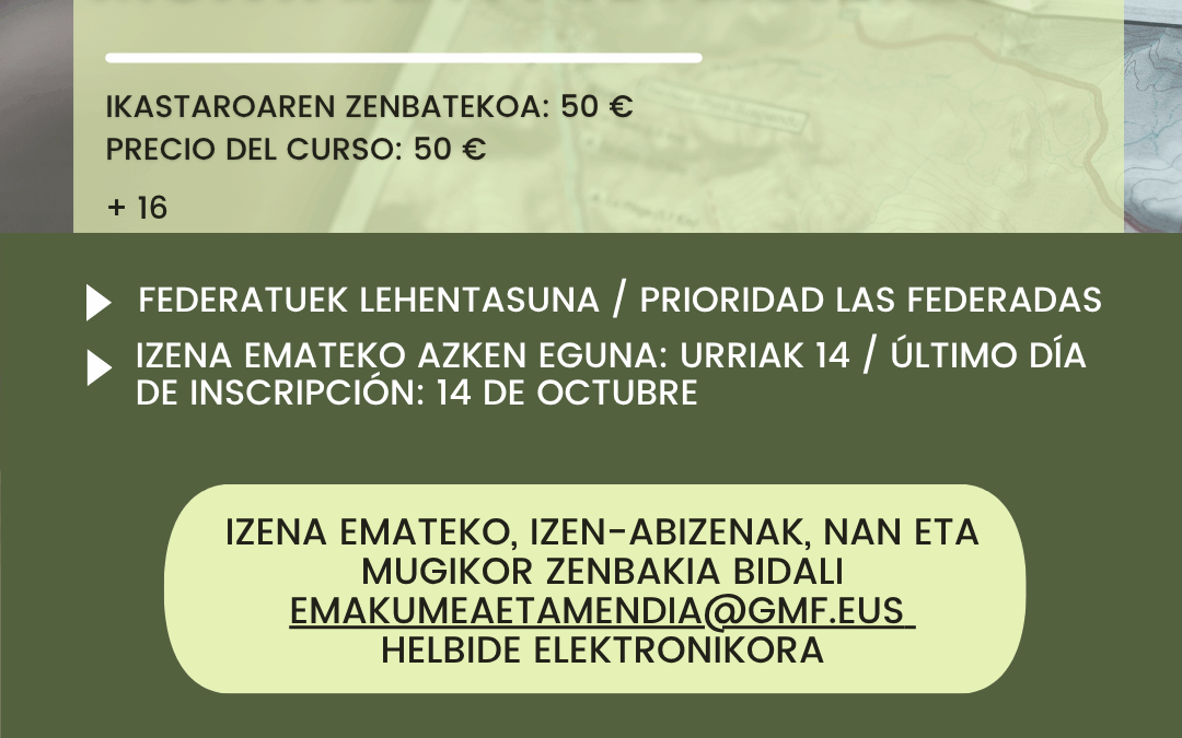 Emakumeentzako* mendi orientazio ikastaroa